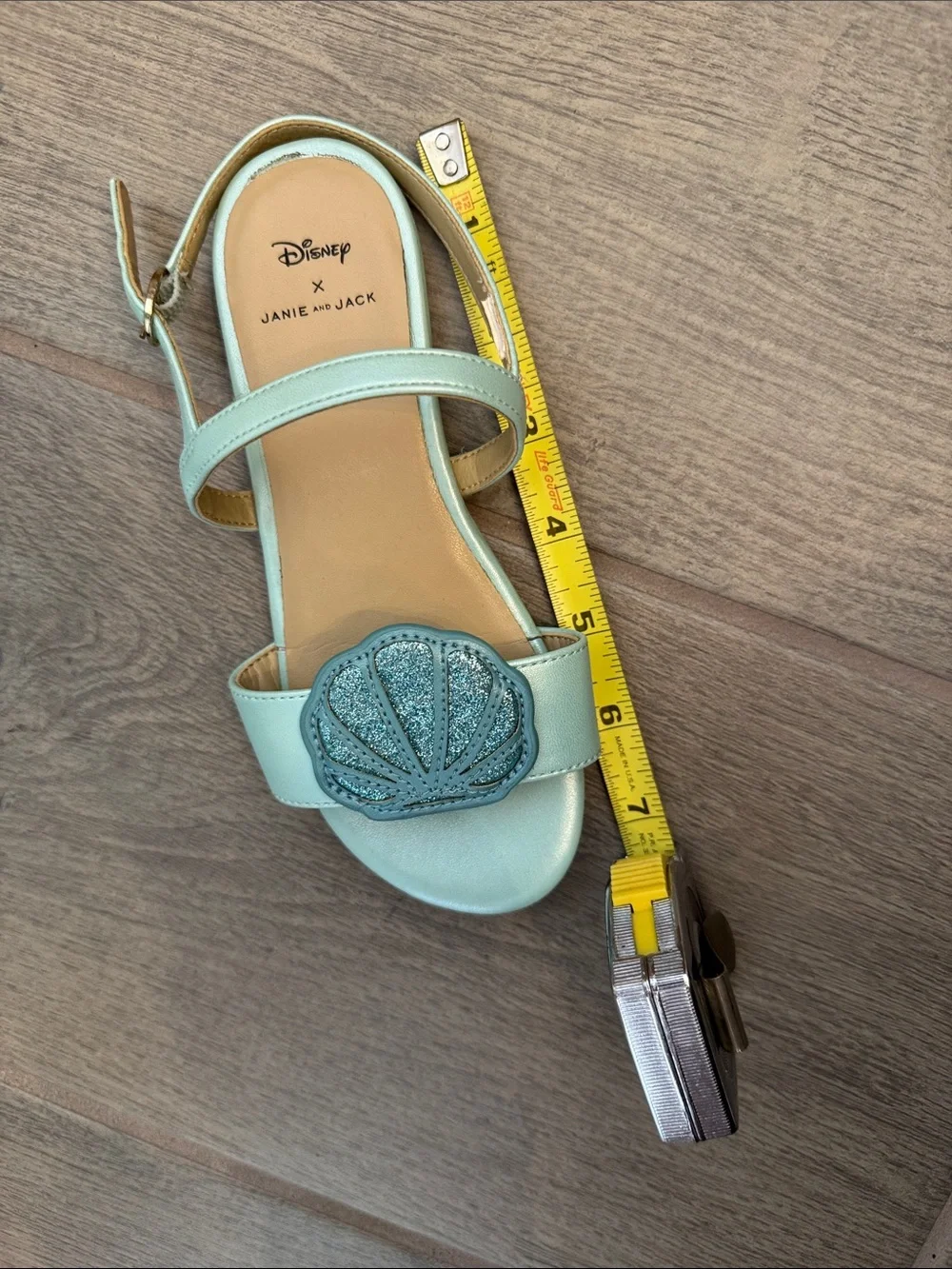 Janie and Jack Mint Green Mermaid Appliqué Sandals